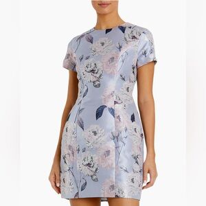 Mac Duggal Floral Cap-Sleeve Minidress